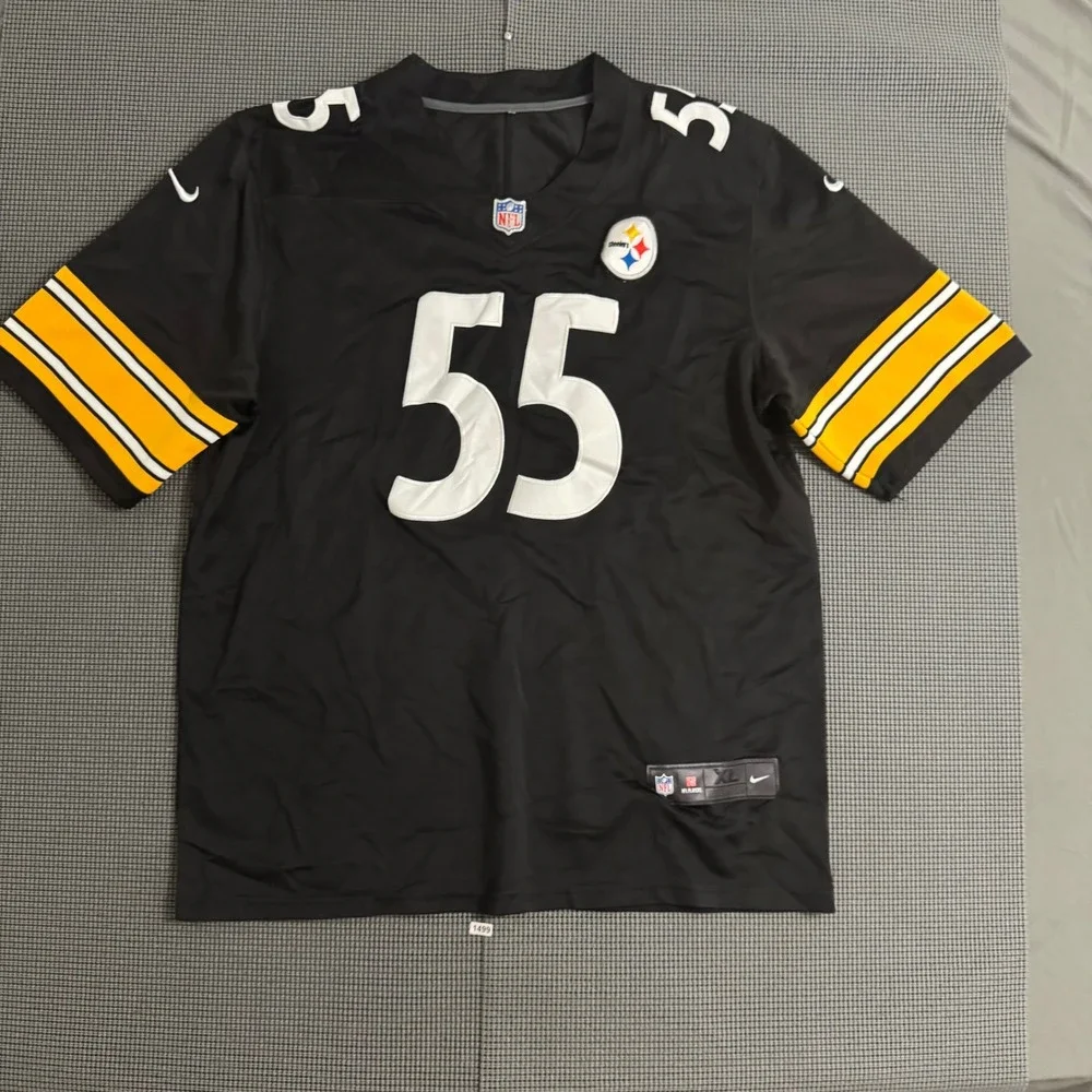 Nike NFL Pittsburgh Steelers Devin Bush 55 Jersey Black Mens XL